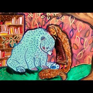 Goldilocks original mixed media art by artofcass